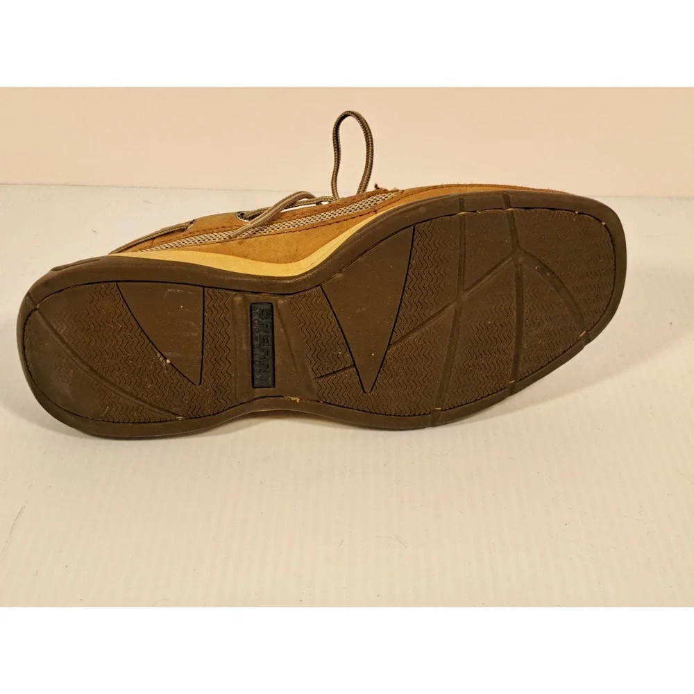 Sperry Top-Sider Mens Billfish Tan Leather Mesh Boat Shoes 12M 0777347